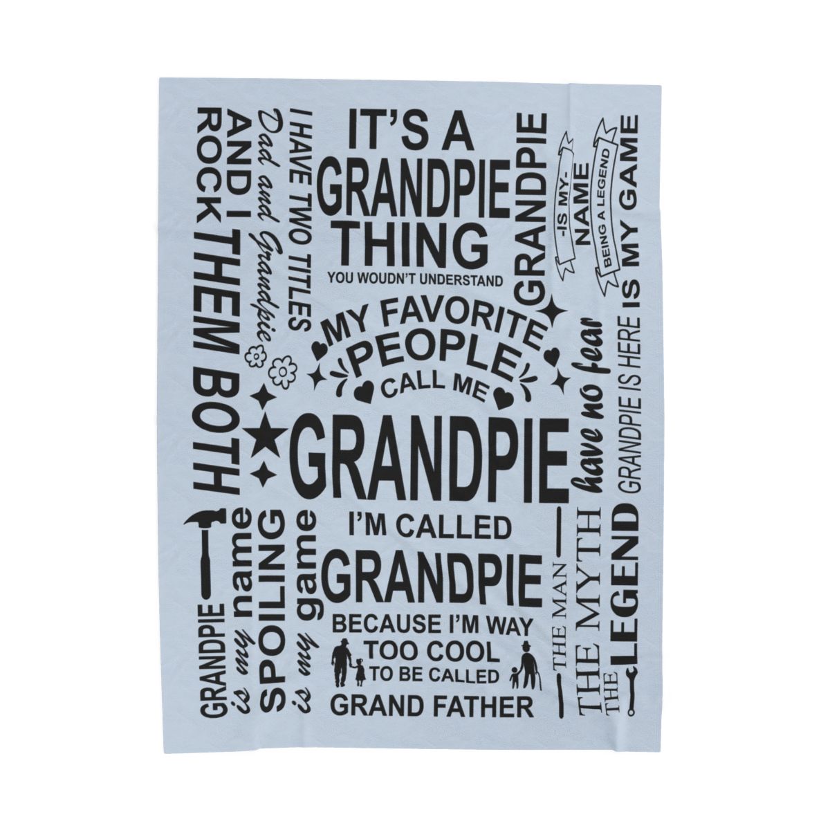 Grandpie Quotes - Velveteen Plush Blanket - c154a25