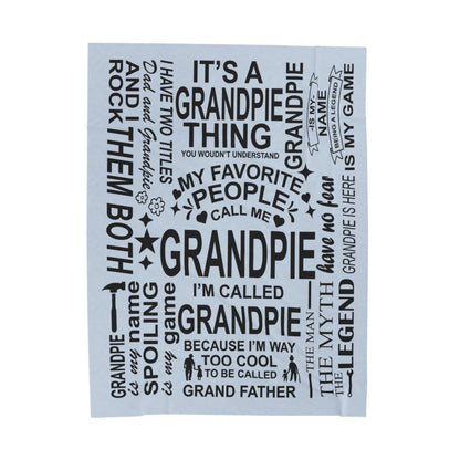 Grandpie Quotes - Velveteen Plush Blanket - c154a25