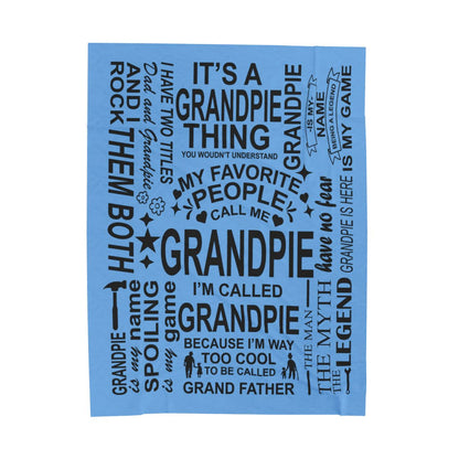Grandpie Quotes - Velveteen Plush Blanket - c154a25