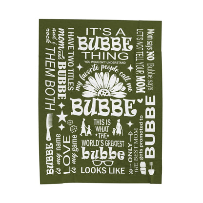 Bubbe Quotes - Velveteen Plush Blanket - c162a25