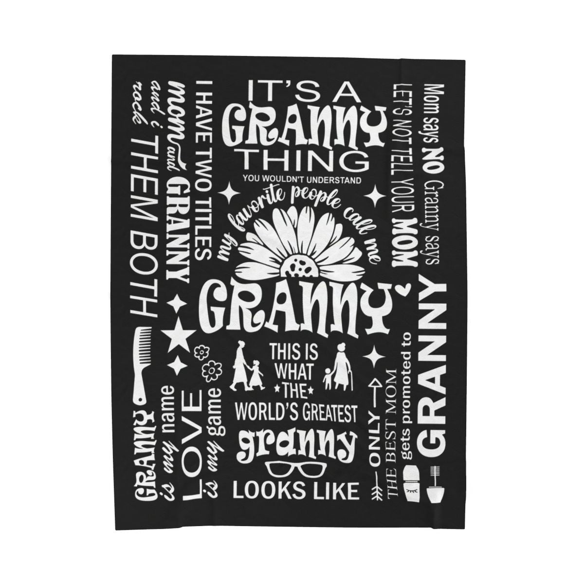 Granny Quotes - Velveteen Plush Blanket - c167a25