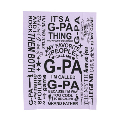 G-Pa Quotes - Velveteen Plush Blanket - c150a25