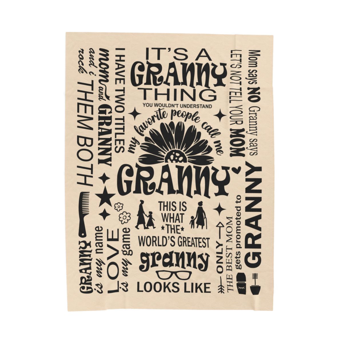 Granny Quotes - Velveteen Plush Blanket - c167a25