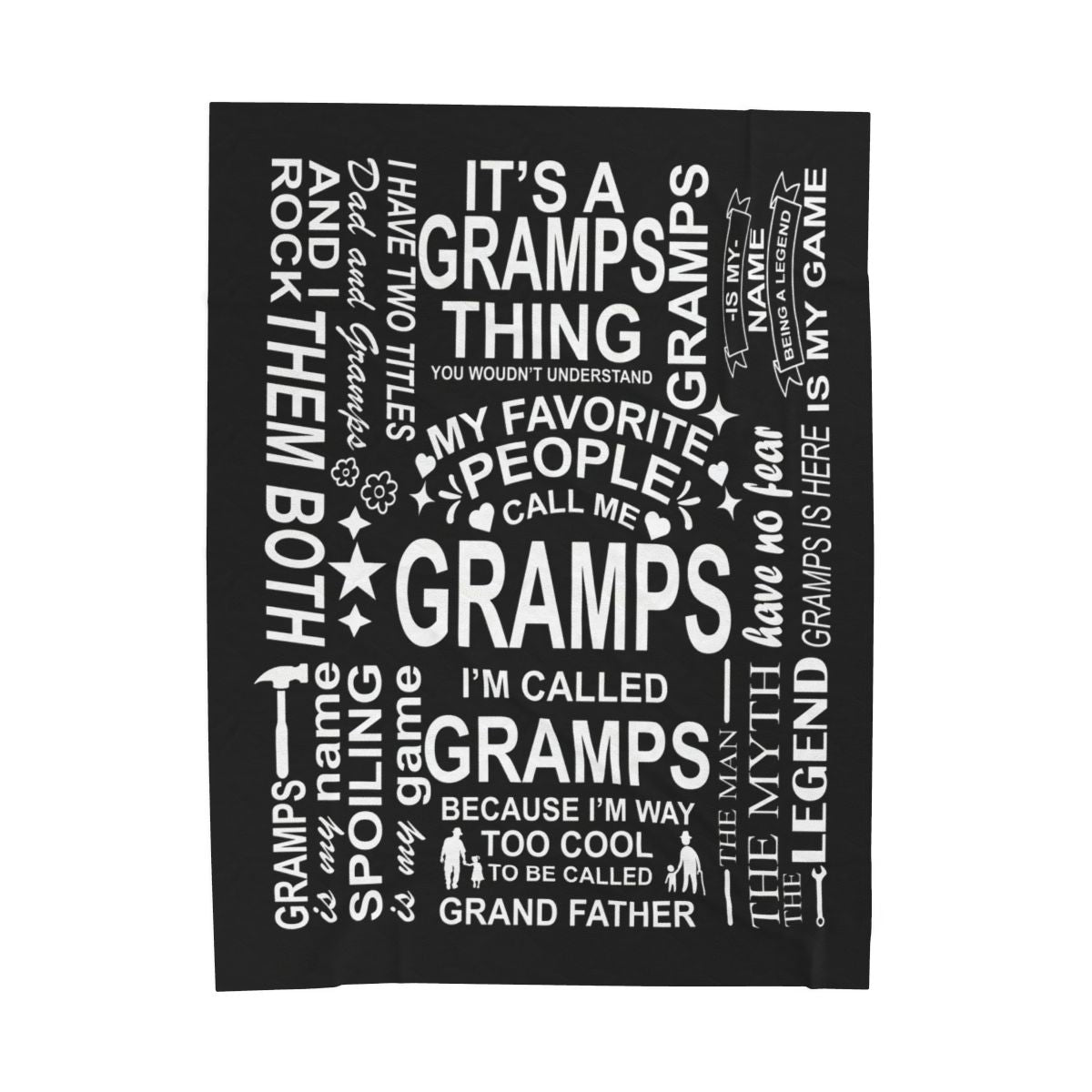Gramps Quotes - Velveteen Plush Blanket - c151a25