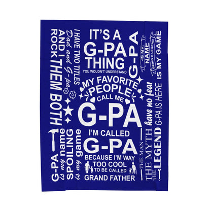 G-Pa Quotes - Velveteen Plush Blanket - c150a25
