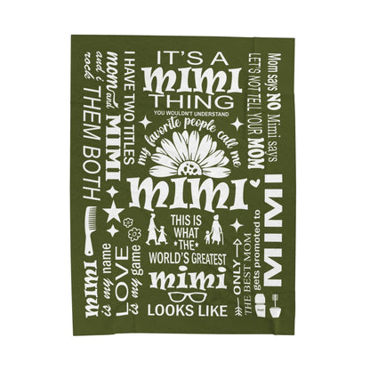 Mimi Quotes - Velveteen Plush Blanket - c169a25