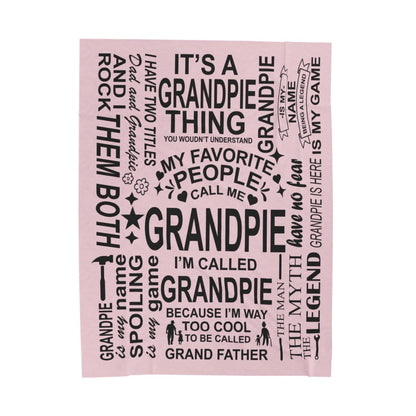 Grandpie Quotes - Velveteen Plush Blanket - c154a25