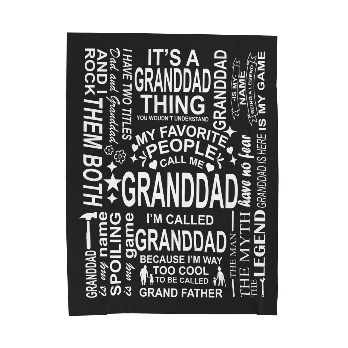 Granddad Quotes - Velveteen Plush Blanket - c152a25