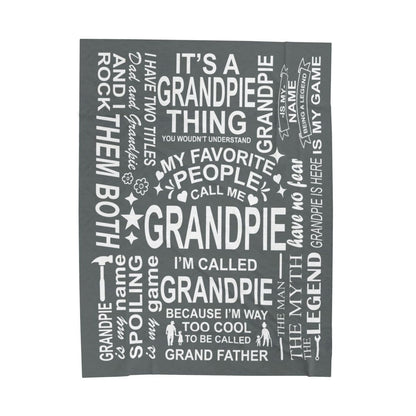 Grandpie Quotes - Velveteen Plush Blanket - c154a25