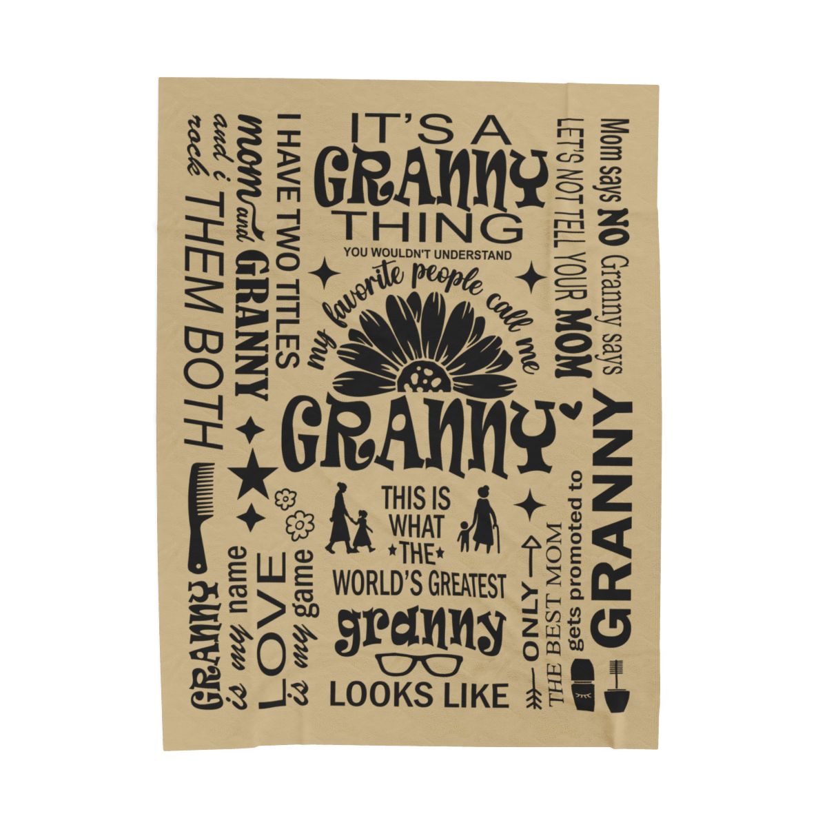 Granny Quotes - Velveteen Plush Blanket - c167a25