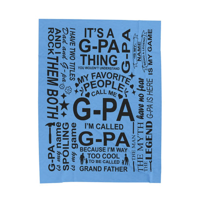 G-Pa Quotes - Velveteen Plush Blanket - c150a25