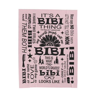 Bibi Quotes - Velveteen Plush Blanket - c161a25