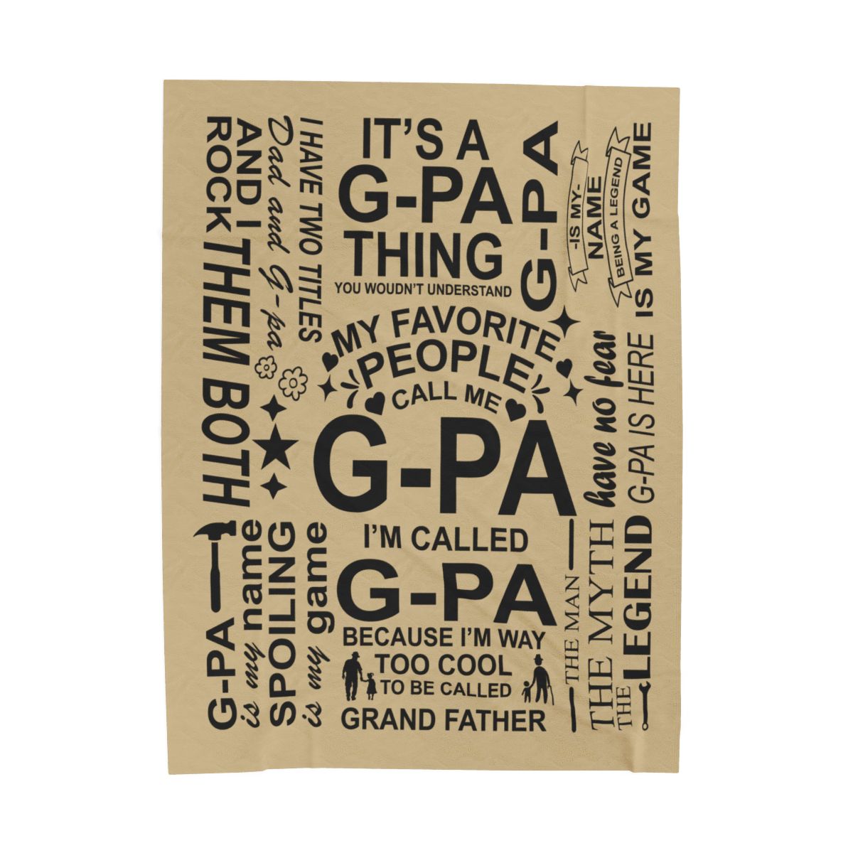 G-Pa Quotes - Velveteen Plush Blanket - c150a25