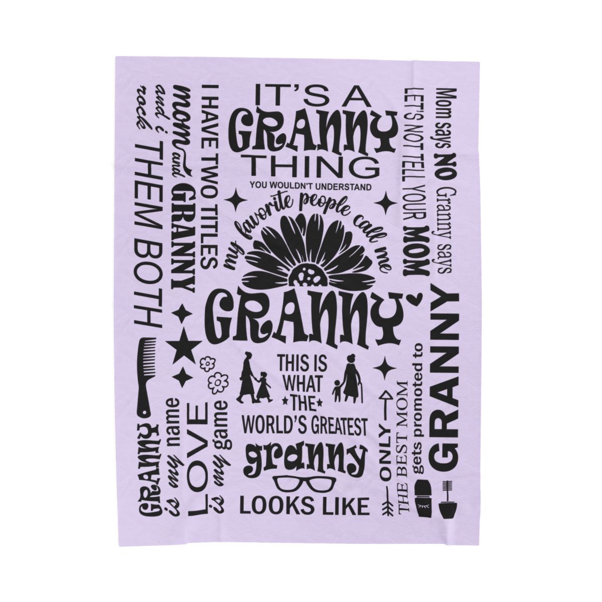 Granny Quotes - Velveteen Plush Blanket - c167a25