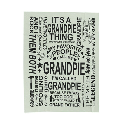 Grandpie Quotes - Velveteen Plush Blanket - c154a25