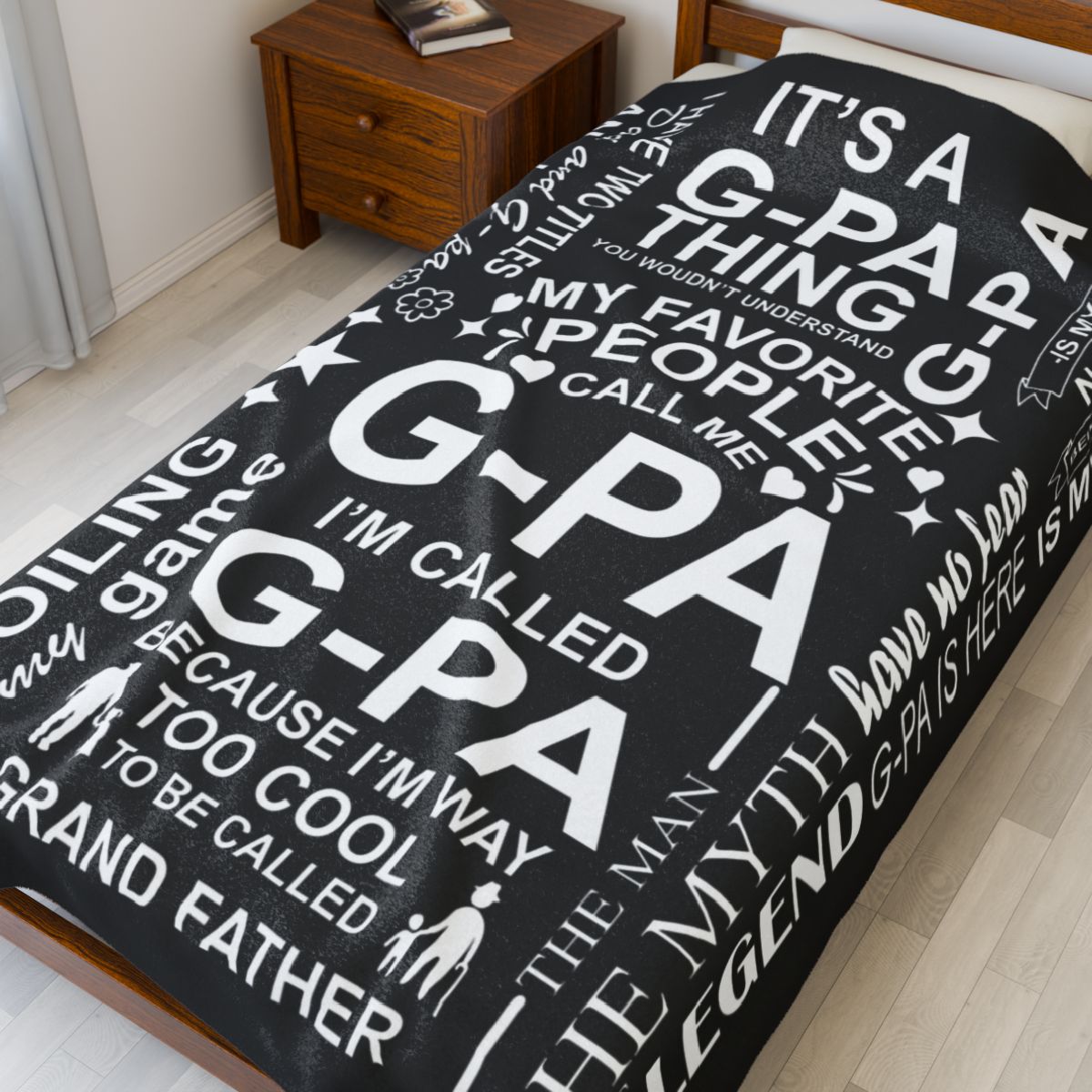 G-Pa Quotes - Velveteen Plush Blanket - c150a25