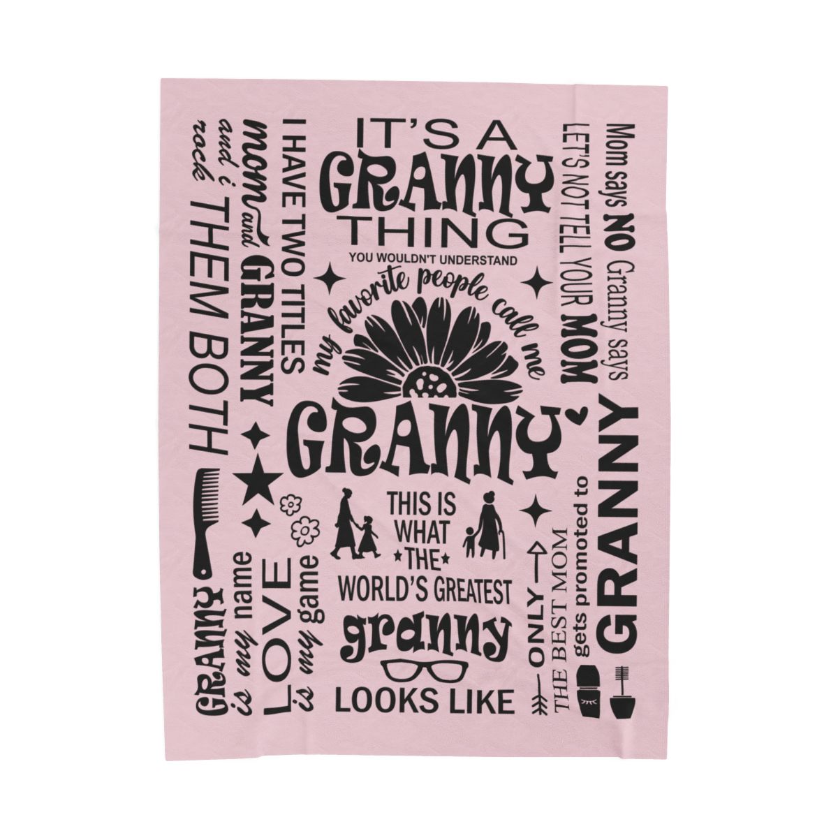Granny Quotes - Velveteen Plush Blanket - c167a25