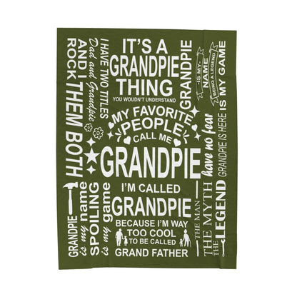 Grandpie Quotes - Velveteen Plush Blanket - c154a25