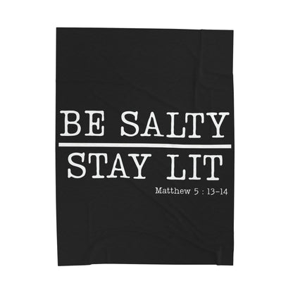 Be Salty Stay Lit Christian Throw Blanket - c583a25