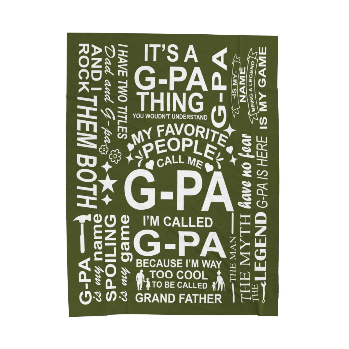 G-Pa Quotes - Velveteen Plush Blanket - c150a25