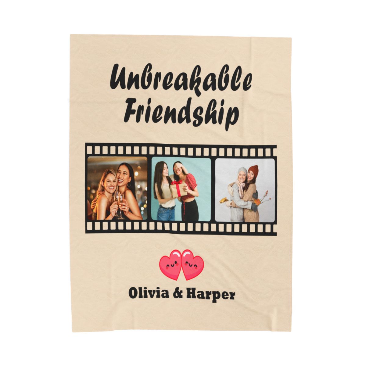 Custom Unbreakable Friendship Velveteen Blanket - c144a25