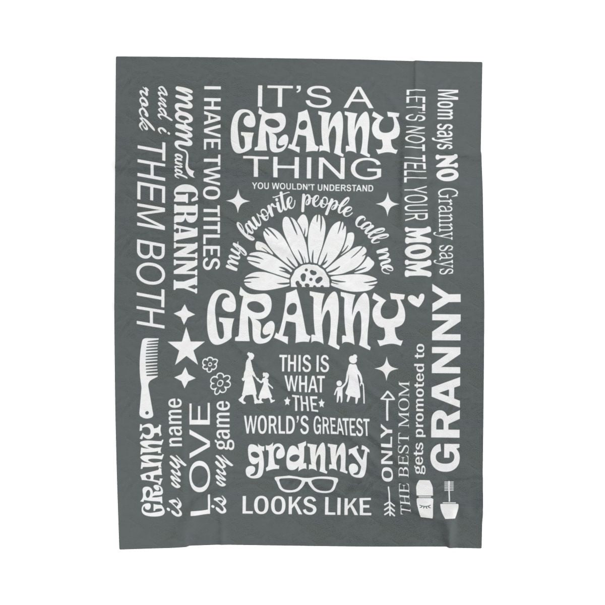 Granny Quotes - Velveteen Plush Blanket - c167a25