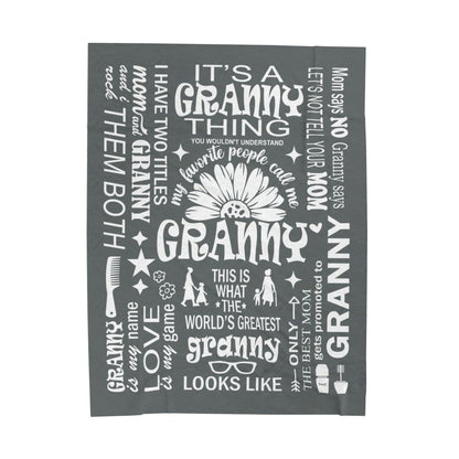 Granny Quotes - Velveteen Plush Blanket - c167a25