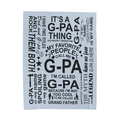 G-Pa Quotes - Velveteen Plush Blanket - c150a25