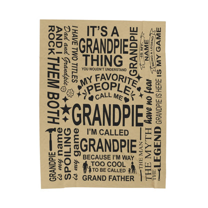 Grandpie Quotes - Velveteen Plush Blanket - c154a25
