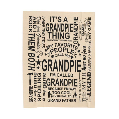 Grandpie Quotes - Velveteen Plush Blanket - c154a25