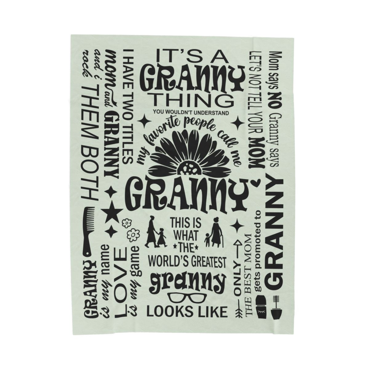 Granny Quotes - Velveteen Plush Blanket - c167a25